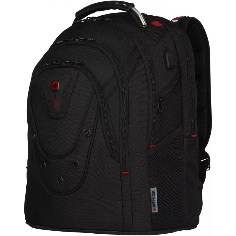 Wenger IBEX Deluxe - notebook backpack - 43.2 cm - 35,60cm (14) - 40,6cm (16) - Black (606493)