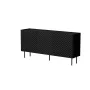 Chest of drawers Cama Meble LUCCA 3D 165x40x80 cm, black, particle board frame