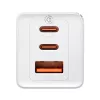 Wall charger Baseus GaN5 Pro 65W — USB + 2×USB-C (QC3.0, PD3.0) with 1m USB-C cable, white