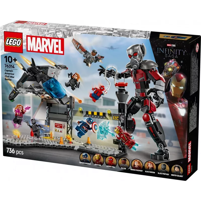 LEGO MARVEL 76314 Captain America: Civil War Battle
