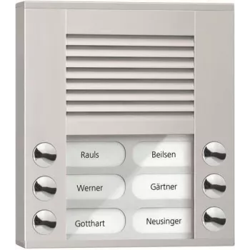 Audio front-door station PES06-EN04 6-button 2-row surface-mounted silver (PES06-EN04)