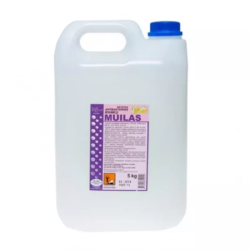 Liquid antibacterial hand soap Nenurodyta BAK229, 5 L, for hygienic hand washing