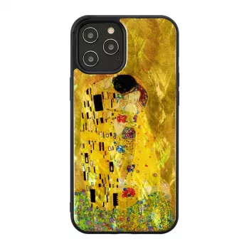 iKins protective case for Apple iPhone 12 Pro Max — black, kiss design