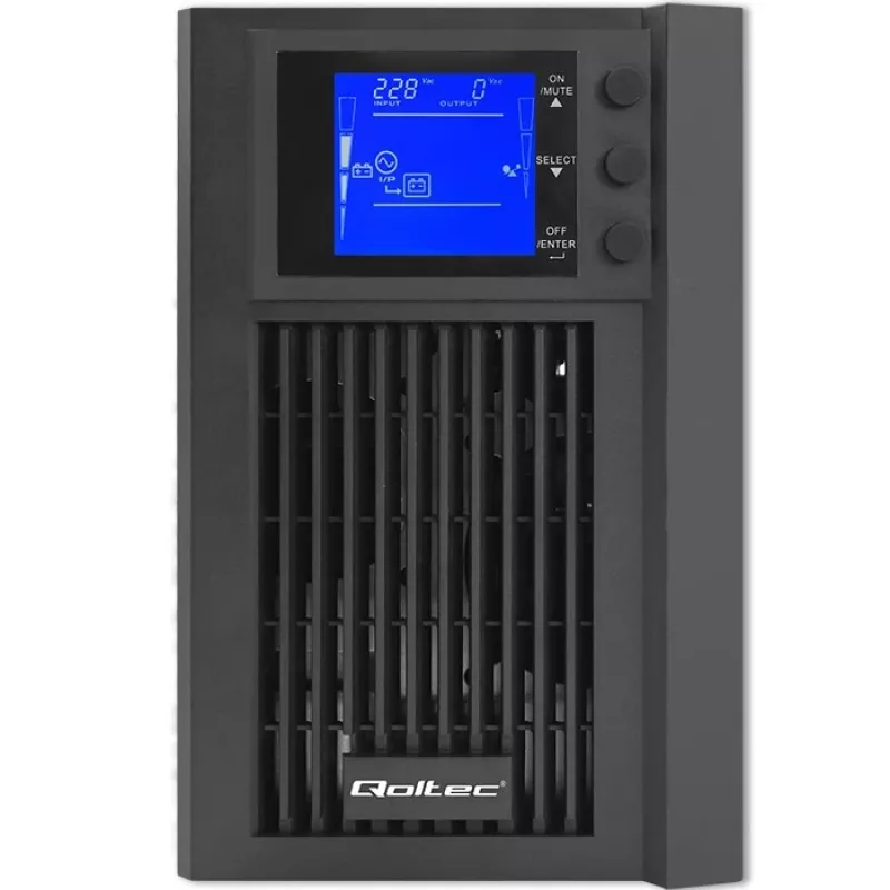 Uninterruptible Power Supply QOLTEC 53981 On line 2kVA, 2000 VA capacity