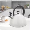 Electric kettle Maestro MR-1302-WG 2.5 L, stainless steel housing, white, hinged whistle