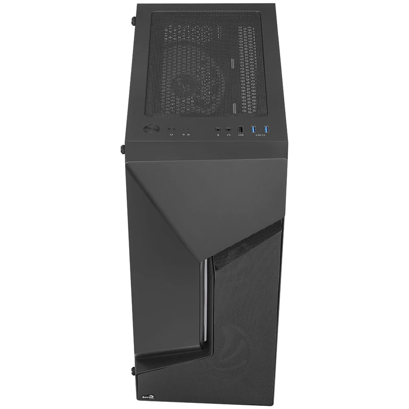 Aerocool Scape-G-BK-v2 Midi-Tower, Tempered Glass, FRGB - black