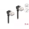 DeLOCK RJ45 Network Cable Cat.6A S/FTP Slim 90° Downwards 5m Black