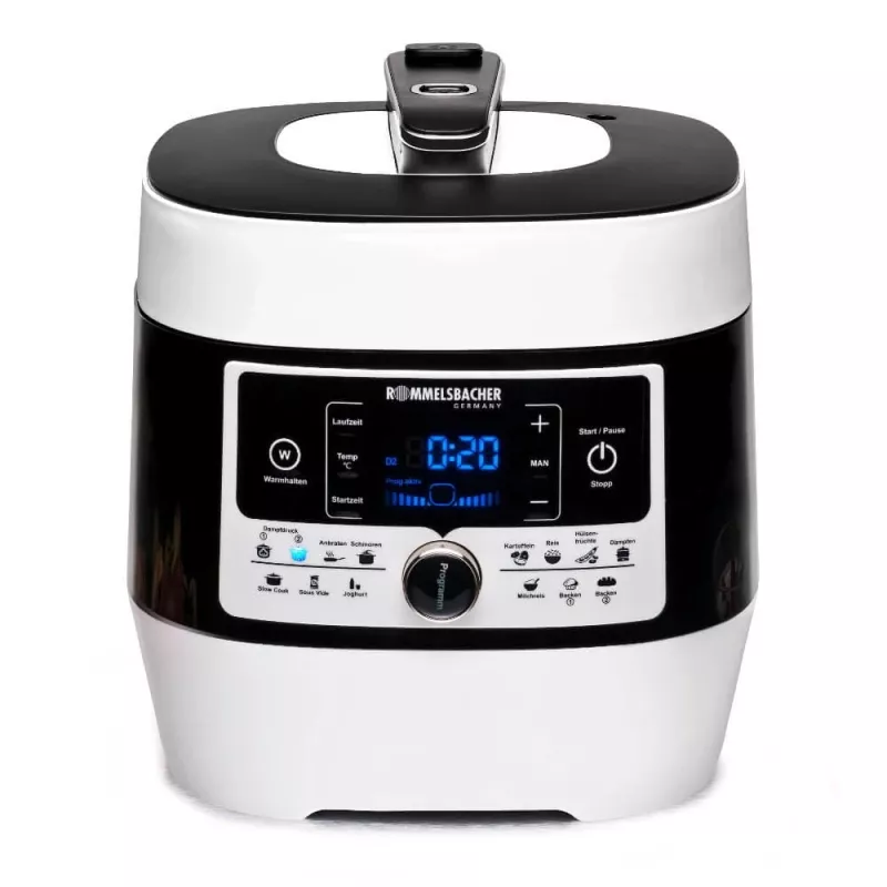 Electric pressure cooker Rommelsbacher MD 1000 – 4 L, 1000 W, 14 programs, white/black