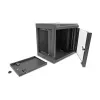 DeLOCK 43417 19 inch 6U 600mm Depth Wall-Mount Rack Cabinet with Glass Door, Black