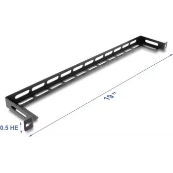 Mounting kit DELOCK 67462 Black Metal for 19 inch racks L-form panel with cable tie attachment