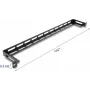 Mounting kit DELOCK 67462 Black Metal for 19 inch racks L-form panel with cable tie attachment