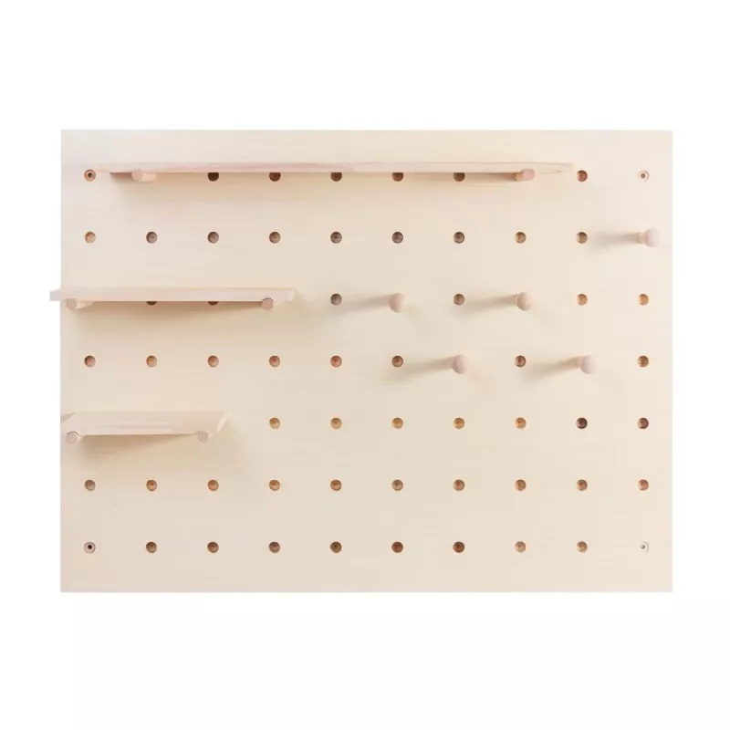 Cable organizer MACLEAN MC-131 WD wooden board for desk and wall mounting, max load 20 kg