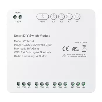 Smart switch module Avatto DIY WSMD-4 32V — 4-channel 32V control module for DIY projects