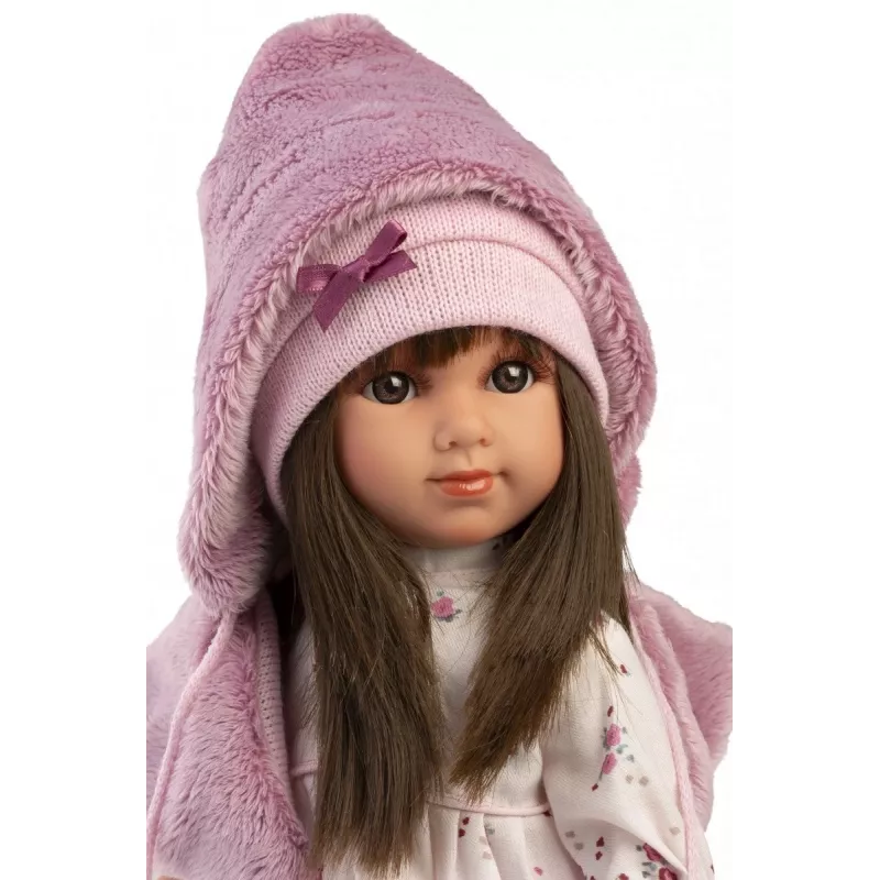 Doll Llorens Sara 35 cm — realistic vinyl head and soft fabric body