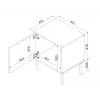 Cama INSERTO bedside cabinet, 2 pcs, 50x40x61.5 cm, black + LED