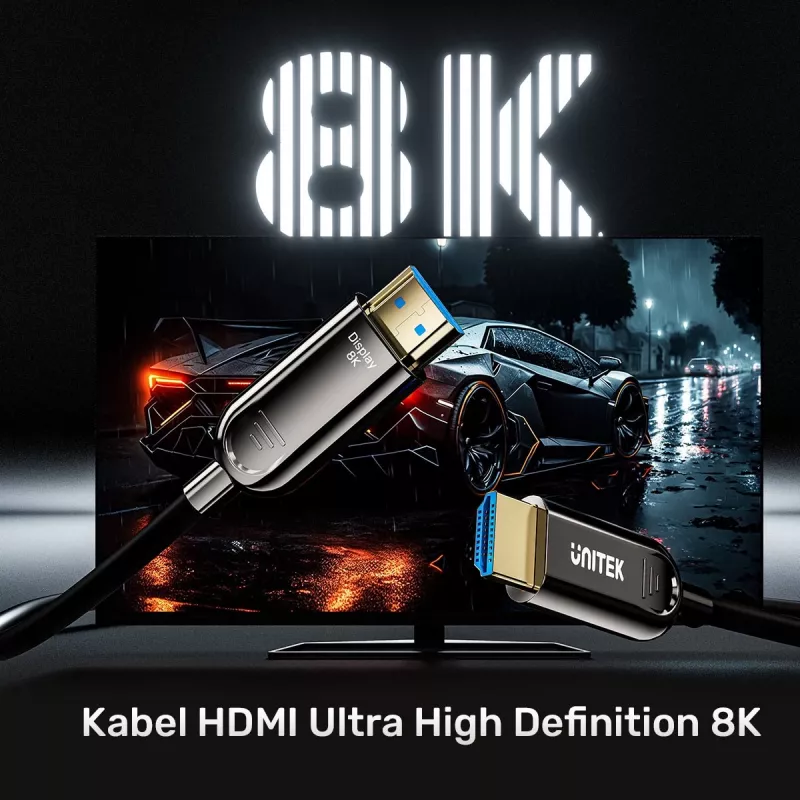 HDMI cable UNITEK C11085GY01-10M 10m 2.1 48 Gbit/s Black