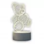 Night lamp Extralink HOME 3D heart optical illusion bedside lamp USB