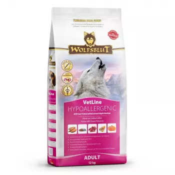 Dry dog food Wolfsblut VetLine Hypoallergenic Horse — 12 kg, monoprotein, 20% protein, grain- and gluten-free