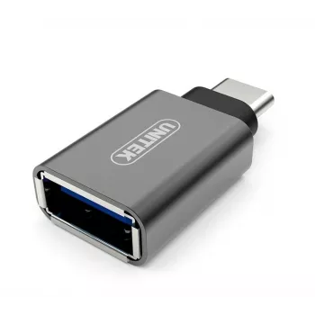 UNITEK Y-A025CGY cable interface/gender adapter USB Type-C USB Type-A Metallic