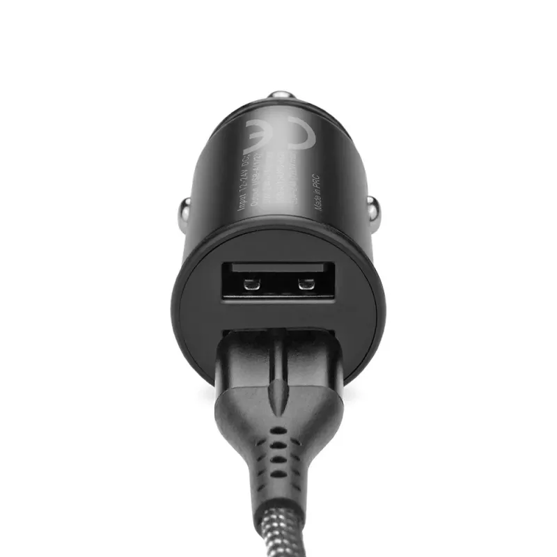 Car charger everActive CC-25C 2x USB-A + USB-C, 12W, in-car USB power adapter