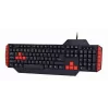 Gaming keyboard GEMBIRD GGS-UMG4-02 104-key full-size USB QWERTY US English with mouse, black