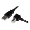 StarTech.com 2m USB 2.0 A to Right Angle B Cable - M/M, 2 m, USB A, USB B, USB 2.0, 0.48 Gbit/s, Black