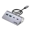 USB hub Unitek H1337AGY01 — 4-port (2×USB-C, 2×USB-A), up to 5 Gbps per port, aluminium, silver