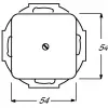 Electrical switch accessory Busch-Jaeger 2538-214 — white accessory for switches and frames