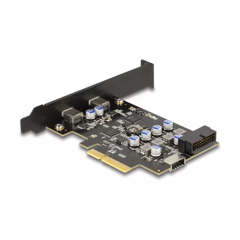 PCI Express x4 card DELOCK 90345 with 2 external USB Type-C ports