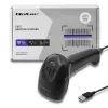 Handheld barcode reader QOLTEC 50866 — 1D laser scanner, USB wired, 600 mm range, black, 161.5×88×77 mm