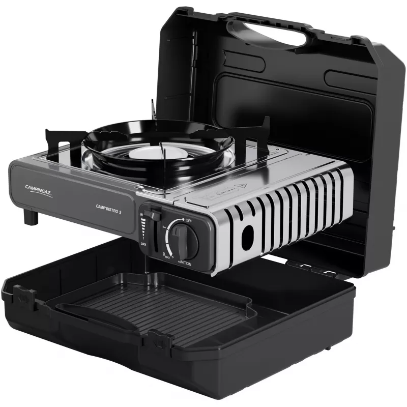 Portable Campingaz CampBistro 3 Camping Stove with Die-Cast Aluminium Griddle
