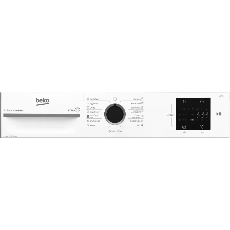 BEKO Washing machine BM1WFSU36233WB, 6 kg, Energy class B, 44.6 cm, 1200 rpm, Inverter motor, Steam Cure
