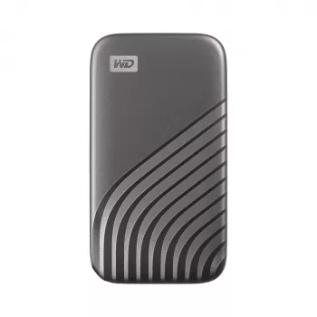 WD My Passport SSD WDBAGF0040BGY - SSD - encrypted - 4 TB - external (Portable) - USB 3.2 Gen 2 (USB-C Connector) - 256-Bit-AES - Grey