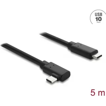 DELOCK active optical USB Type-C to Type-C cable 10 Gbps, angled plugs, 5 m