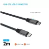 Magnetic braided USB-C to USB-C cable FIXED FIXDBM-CC2-GR, USB 2.0, braided jacket, fixed length, gray