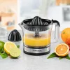 Rommelsbacher Citrus Press, 30 Watt Power, 600 ml Capacity, Clockwise/Counter-Clockwise Rotation, two press cones (ZP 50)