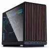 Mini-ITX/mATX PC case Lian Li A3-mATX Wood Edition — walnut front panel, black chassis