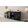 Chest of drawers 160x80x35 GRANERO black/black gloss