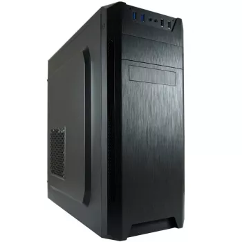 LC Power Classic 7040B - MDT - ATX - no power supply - Black, brushed aluminium / Black - USB/Audio