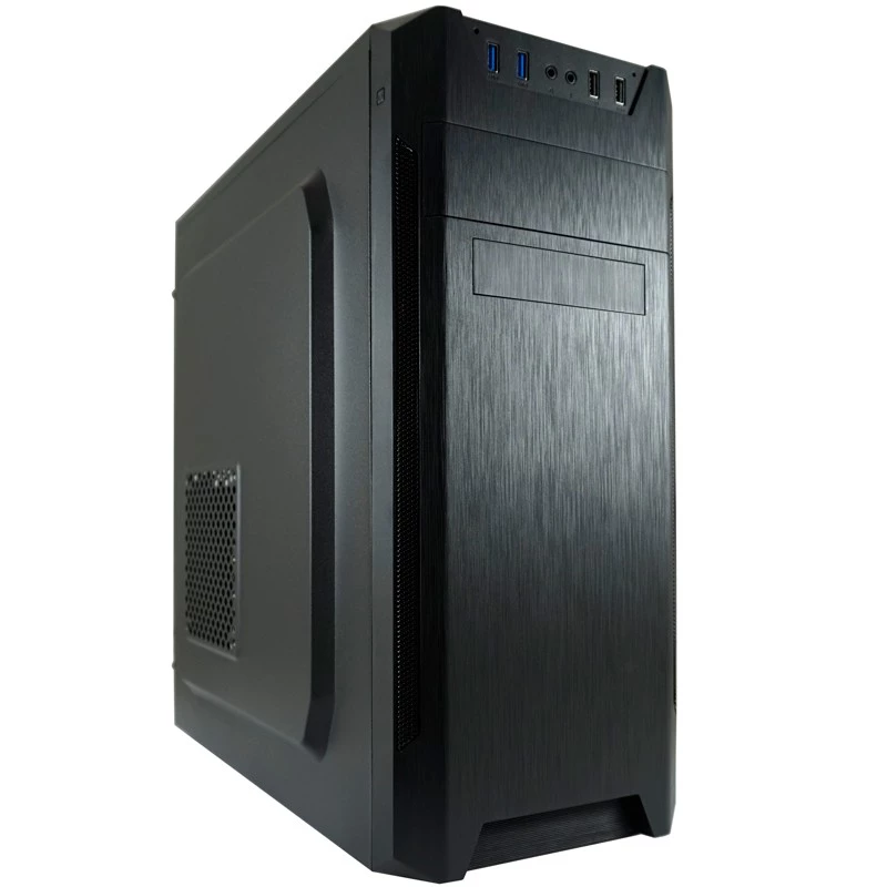 LC Power Classic 7040B - MDT - ATX - no power supply - Black, brushed aluminium / Black - USB/Audio