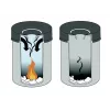 Waste Container Round Steel Black Durable 330601