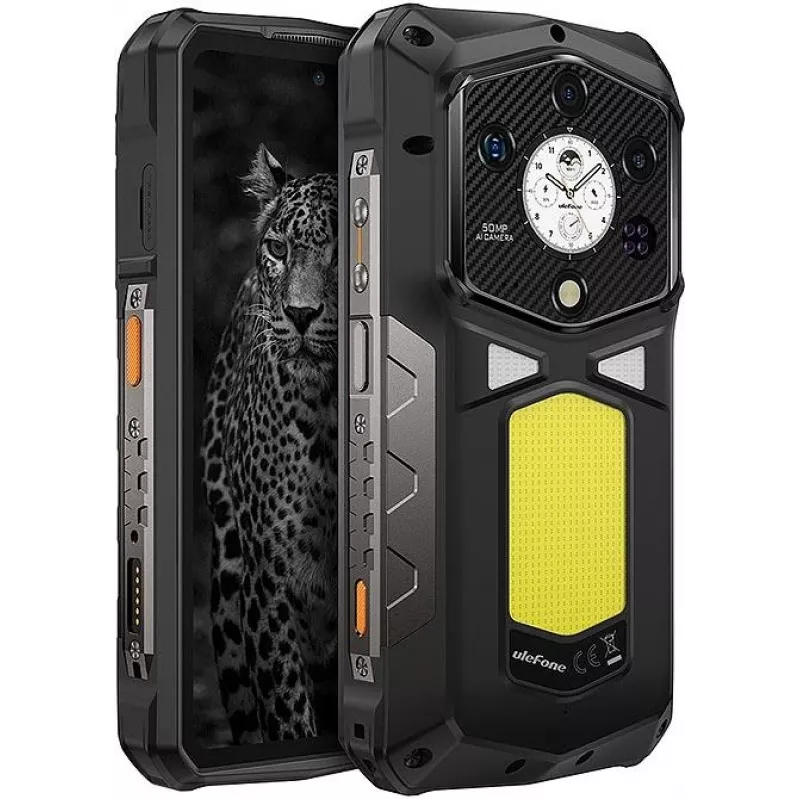 Rugged smartphone UleFone Armor 29 Ultra — 6.67 inch FHD+ display, MediaTek Dimensity 9300+, 16 GB RAM, 5G, Dual SIM, 21,200 mAh battery, Black