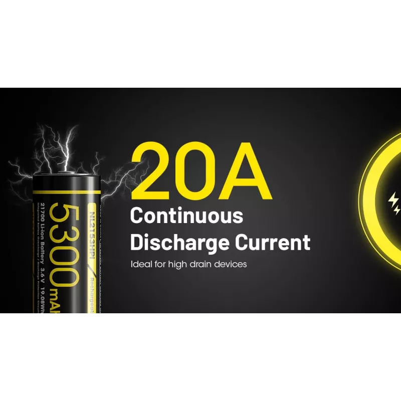 BATTERY RECH. LI-ION 3.6V/NL2153HPI(5300MAH) NITECORE