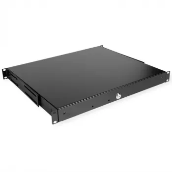 Rack-mount 1U Lockable Drawer ROLINE 19-inch ABS Black