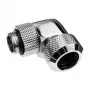 Alphacool Eiszapfen 13mm HardTube Screw-In Fitting 90° Rotatable G1/4 - Angled Compression Fitting for Liquid Cooling System - chrome