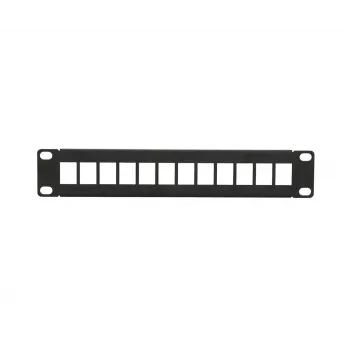 Patch panel Extralink 12-port UTP 10 inch metal housing, black