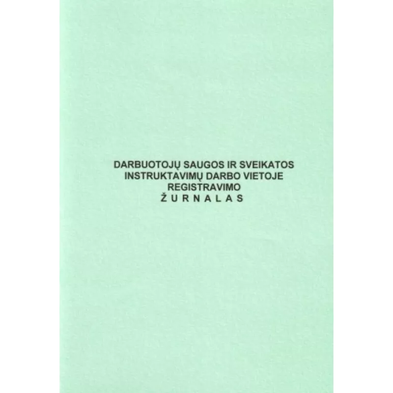 Workplace Safety and Health Instruction Log Book, A4, 24 pages (0720-024)