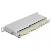 DeLOCK 10 inch Patch Panel 8 port Cat.6A 0.5U grey Metal