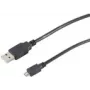 USB cable S/CONN 77185-HQ 5m USB 2.0 A to Micro-USB B Black