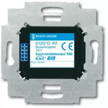 Wall switch cover plate Busch-Jaeger 6120/12-101 metallic 71×71 mm